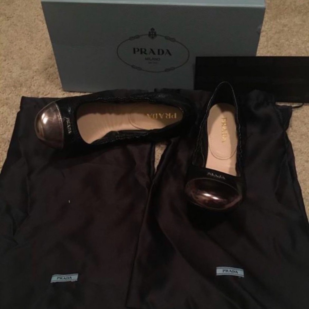 Authentic Prada Ballerina Flats Purchased From Nordstrom Size 6.5 Or 36.5